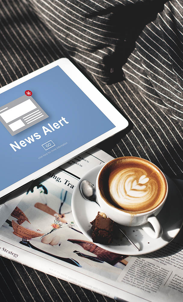 News Alert Announcement Broadcast Article Concept